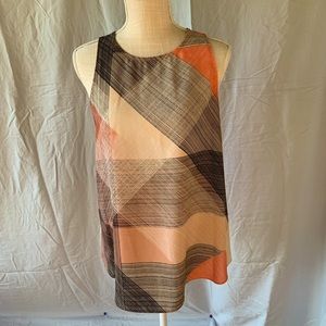 SOLD-Work to Evening Sleeveless Shell with zipper accent